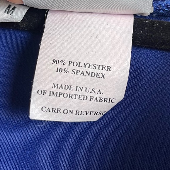 🥑5/$25 Hot Cotton Velour blue mock neck top M - Picture 5 of 5